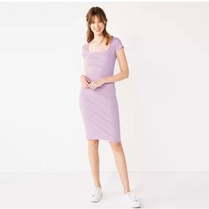 NWT lavender Nine West bodycon dress with open back . Size medium